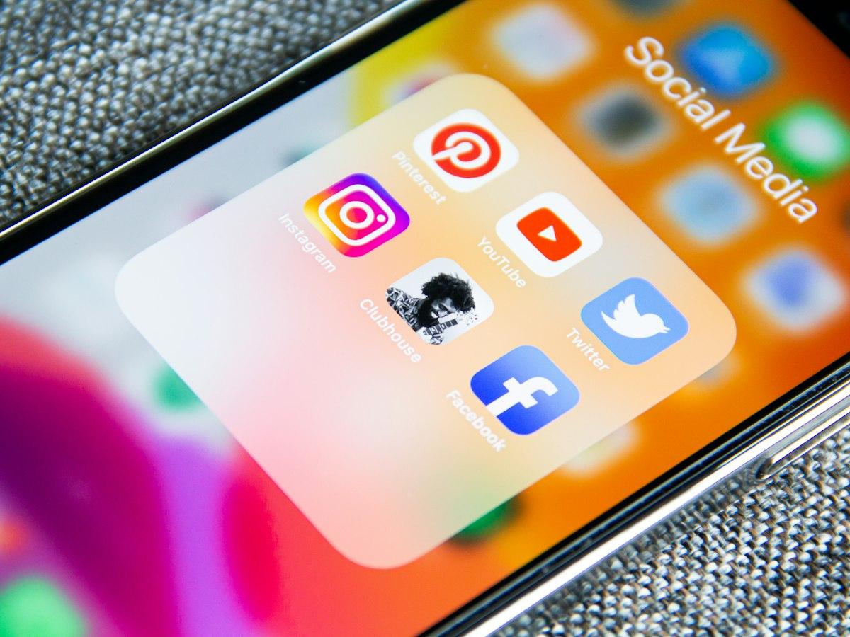 A phone open on a social feed