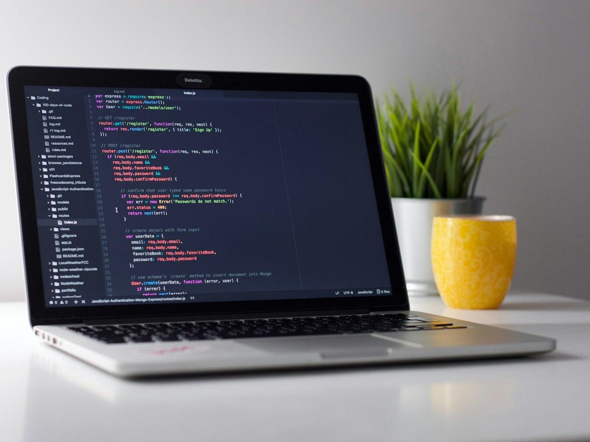 An engineer working through application code